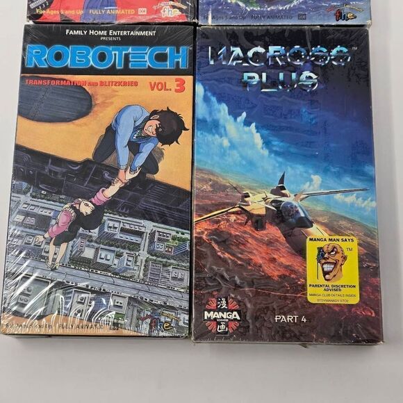 VINTAGE MANGA ANIME VHS ROBOTECH VOL 1-3 FHE MACROSS PLUS LOT OF 4 TAPES - Picture 3 of 4